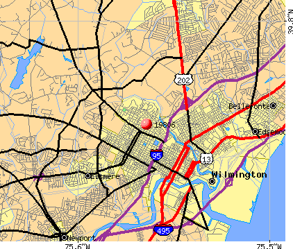 Wilmington, DE (19806) map