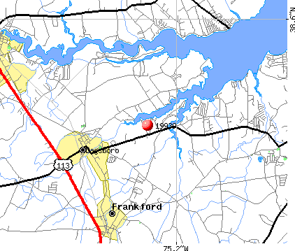 Dagsboro, DE (19939) map