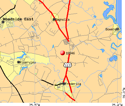 Frederica, DE (19946) map