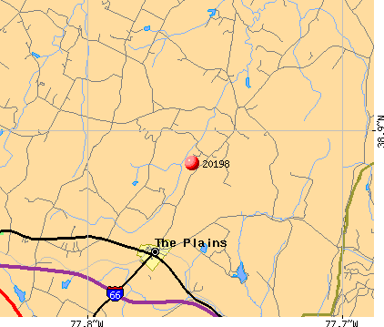 The Plains, VA (20198) map