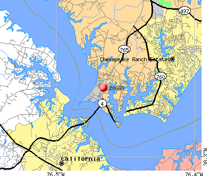 Solomons, MD (20688) map