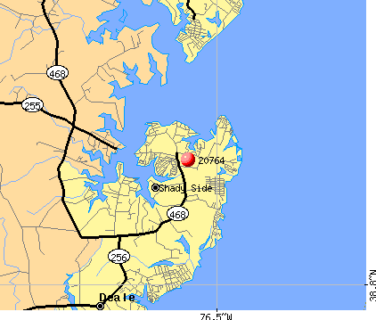Shady Side, MD (20764) map