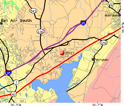 Riverside, MD (21017) map