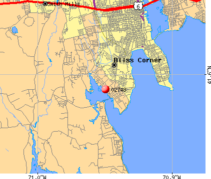 Bliss Corner, MA (02748) map