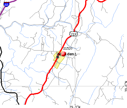 Accident, MD (21520) map