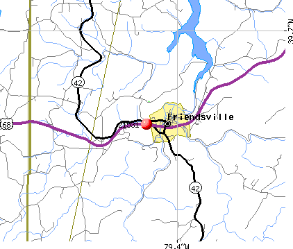 Friendsville, MD (21531) map