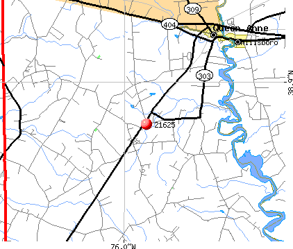 Cordova, MD (21625) map