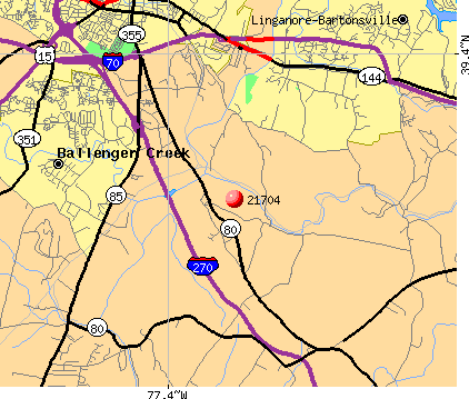 Frederick, MD (21704) map