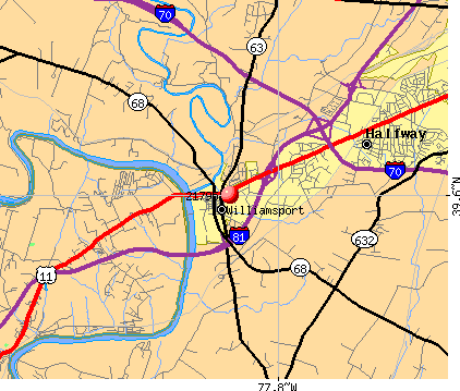 Halfway, MD (21795) map