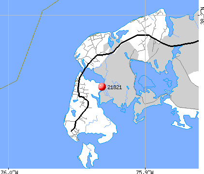 Deal Island, MD (21821) map