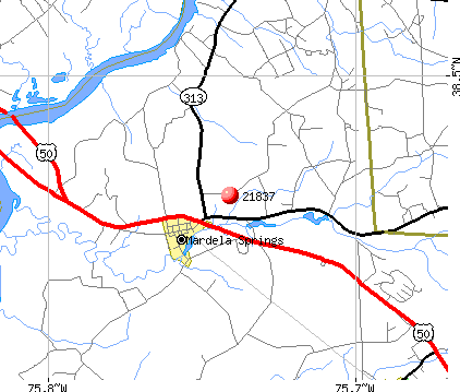Mardela Springs, MD (21837) map
