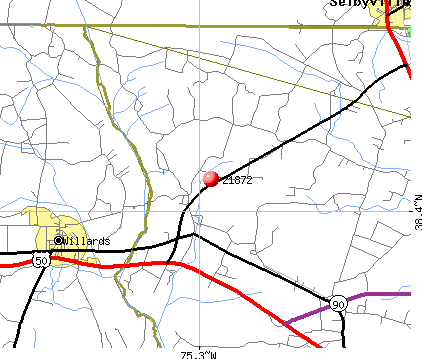 Whaleyville, MD (21872) map