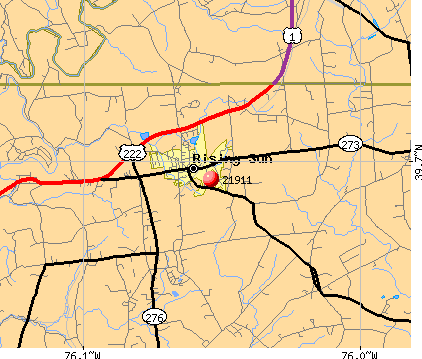 Rising Sun, MD (21911) map