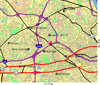 Pimmit Hills, VA (22043) map