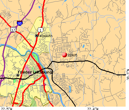 Falmouth, VA (22405) map
