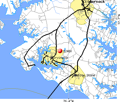 Irvington, VA (22480) map