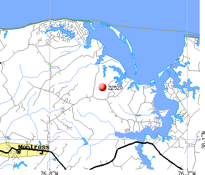 Montross, VA (22520) map