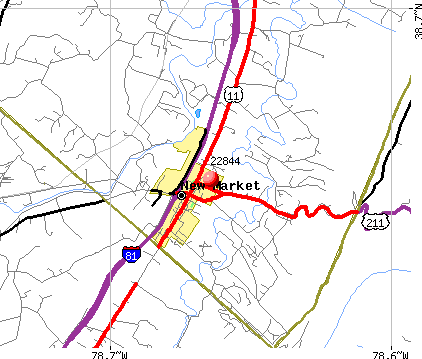 New Market, VA (22844) map