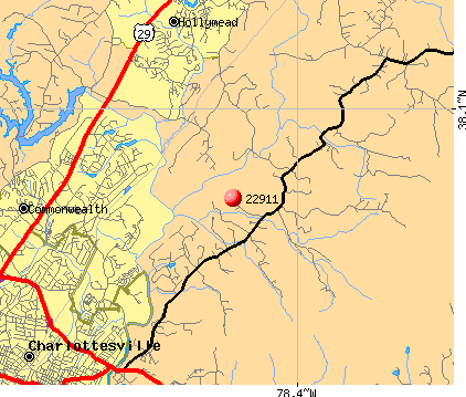 Charlottesville, VA (22911) map