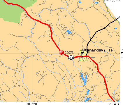 Stanardsville, VA (22973) map
