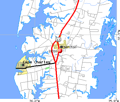 Cheriton, VA (23316) map