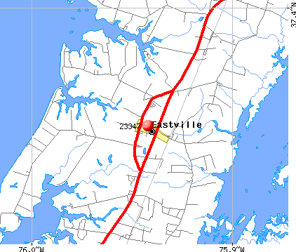 Eastville, VA (23347) map