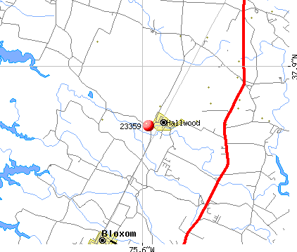 Hallwood, VA (23359) map
