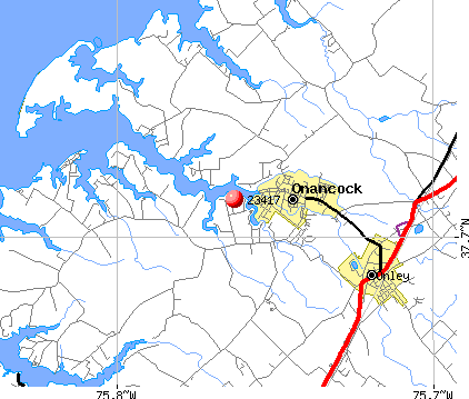 Onancock, VA (23417) map