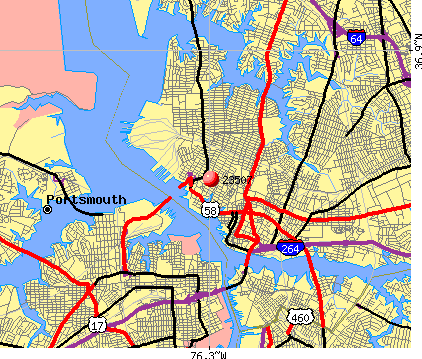 Norfolk, VA (23507) map