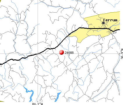 Ferrum, VA (24088) map