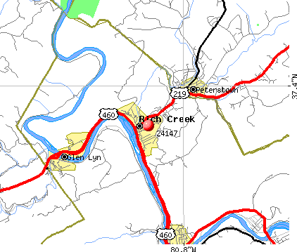 Rich Creek, VA (24147) map