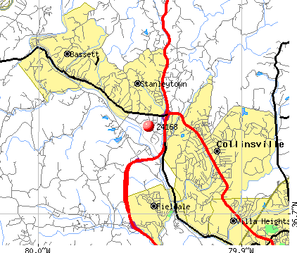 Stanleytown, VA (24168) map