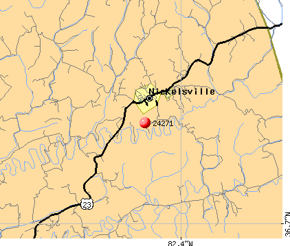 Nickelsville, VA (24271) map