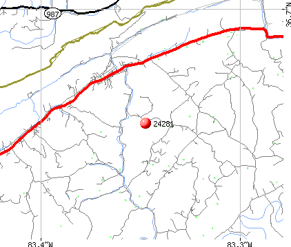 Rose Hill, VA (24281) map