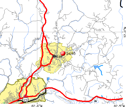 Wise, VA (24293) map