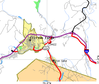 Clifton Forge, VA (24422) map