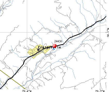Craigsville, VA (24430) map