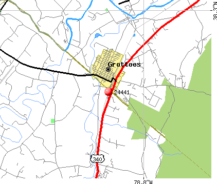 Grottoes, VA (24441) map