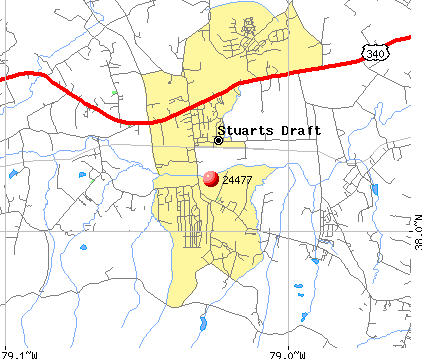 Stuarts Draft, VA (24477) map