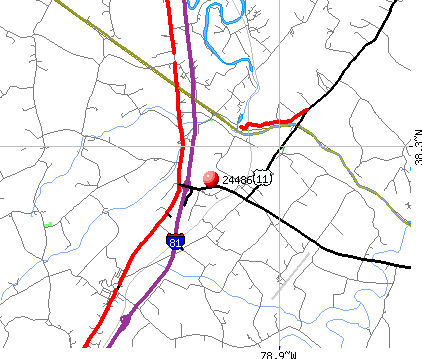 Weyers Cave, VA (24486) map