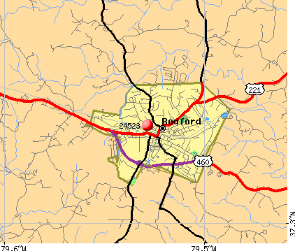 Bedford, VA (24523) map