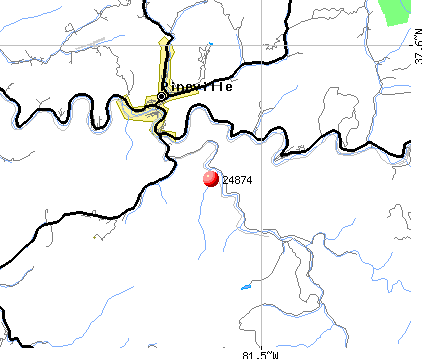 Pineville, WV (24874) map
