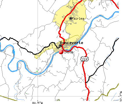 Fairlea, WV (24970) map