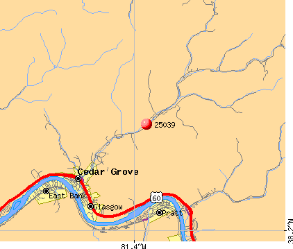 Cedar Grove, WV (25039) map