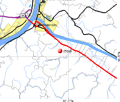 Henderson, WV (25106) map