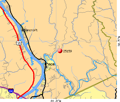 Poca, WV (25159) map