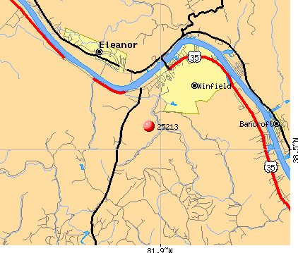 Winfield, WV (25213) map