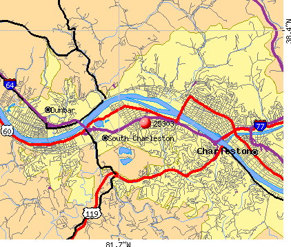 charleston south map wv city west virginia zip code profile