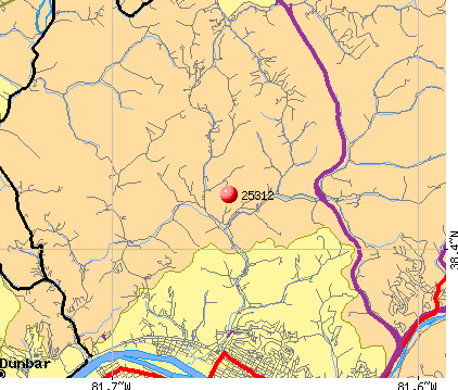 Charleston, WV (25312) map
