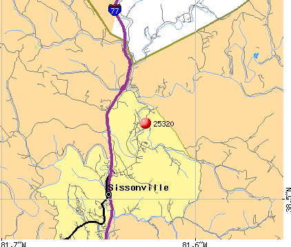 Sissonville, WV (25320) map